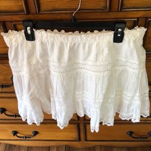 Victoria Secret Cotton Lace Panes Mini Skirt